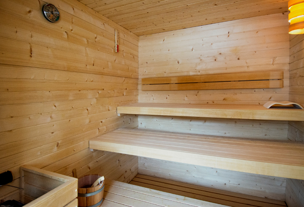 sauna nel Campra Alpine Lodge & Spa