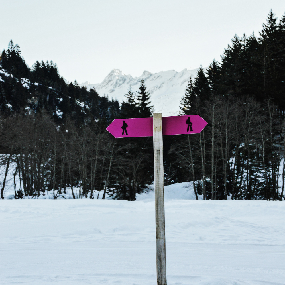 la passeggiata pedonale invernale in Campra
